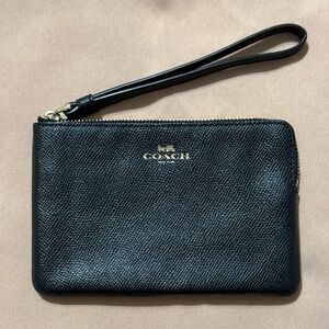 Black and Gold Coach wristlet